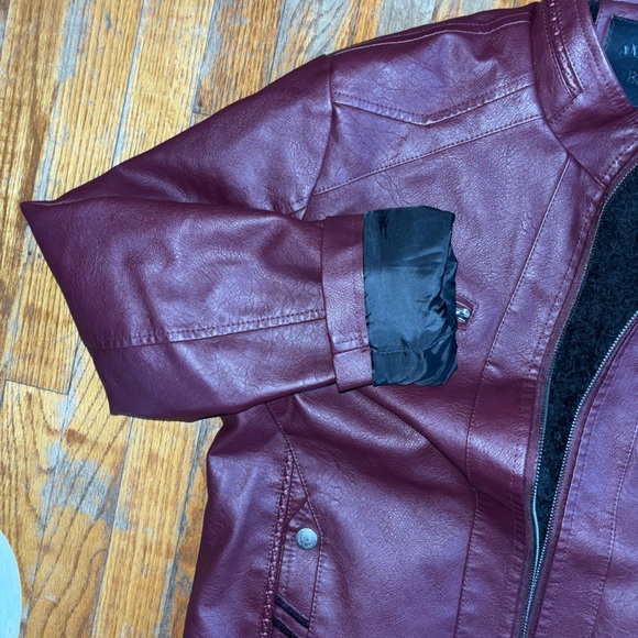 American Breed, Red, Leather-Bombed Jacket - Picture 3 of 4